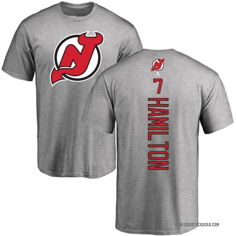 Dougie Hamilton Men's Ash New Jersey Devils Backer T-Shirt -