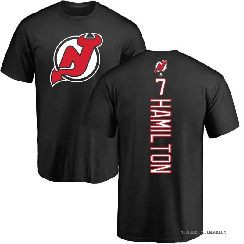 Dougie Hamilton Men's Black New Jersey Devils Backer T-Shirt -